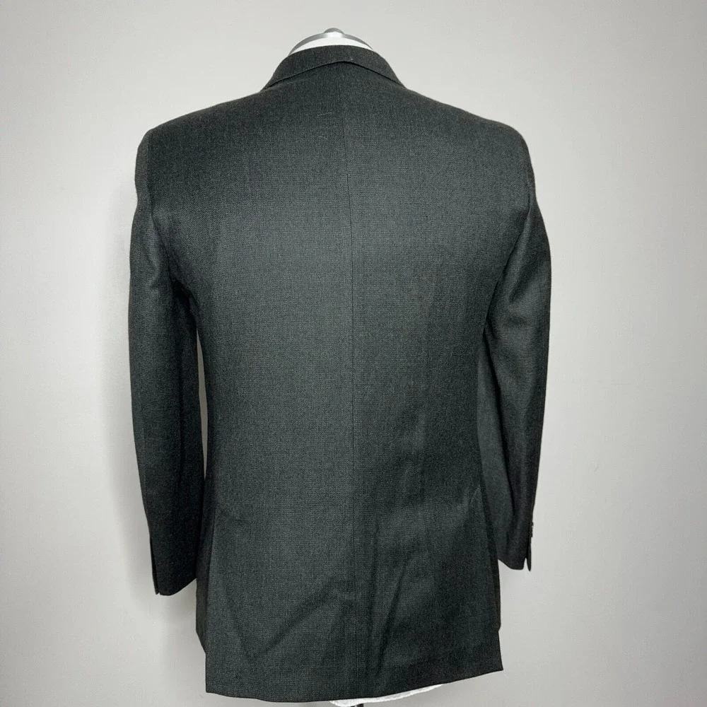 Jos A Bank Blazer Sport‎ Coat 44L Mens Solid Green Wool
